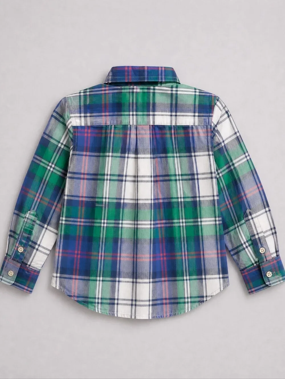 NWT Ralph Lauren Toddler Boys Plaid Button-Down Shirt 24M | 100% Cotton